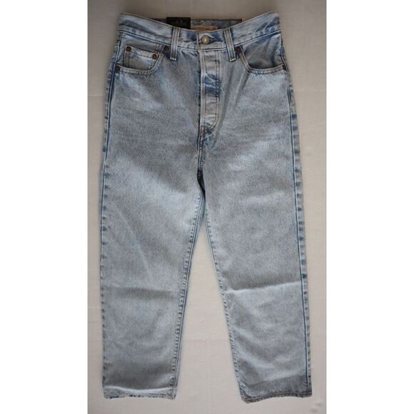 Levi's Premium Women's Sz 25 Blue Ribcage Straight Ankle Denim Jeans - Picture 1 of 8